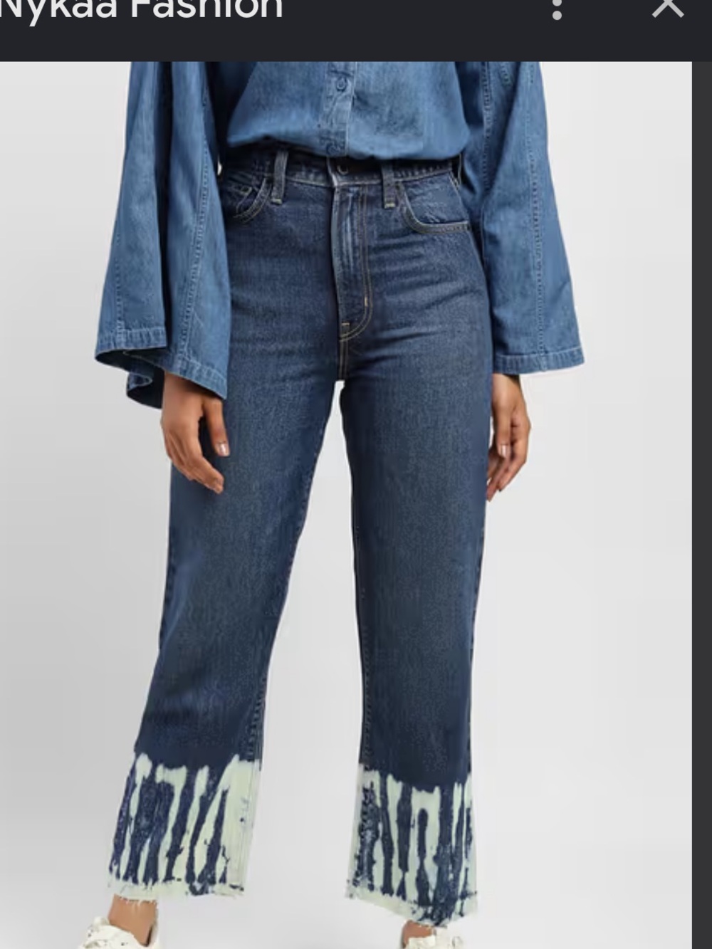 Ecru "La Brea" mid-rise crop jeans 6